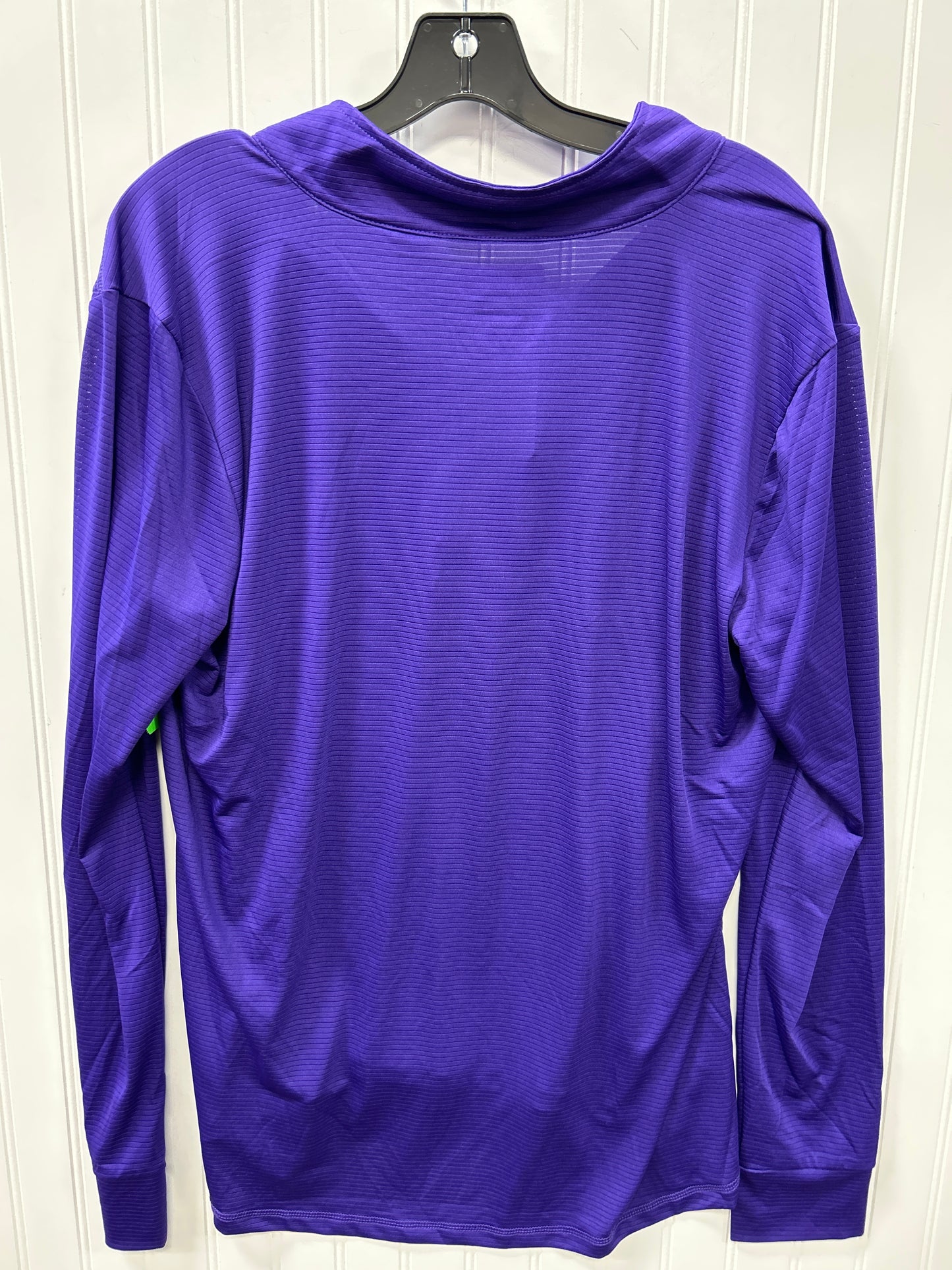 Athletic Top Ls Collar By Nfl In Purple, Size:Xxl