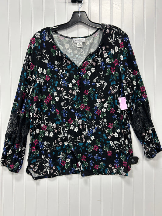 Top Ls By Liz Claiborne In Black, Size:Xl