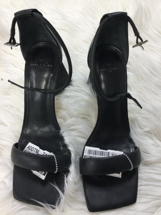 Sandals Heels Block By Marc Fisher In Black, Size:8