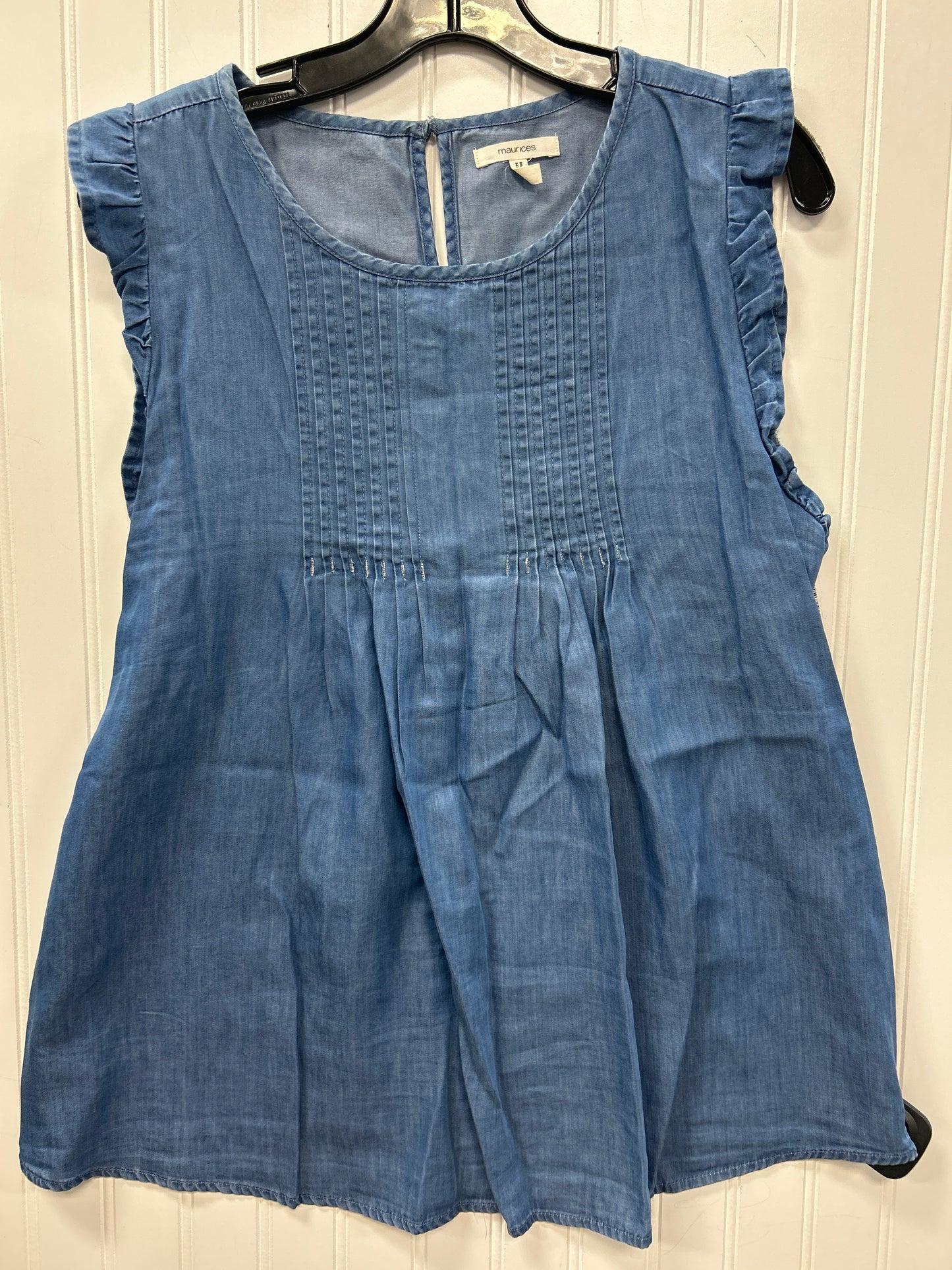 Top Sleeveless By Maurices In Blue, Size:L