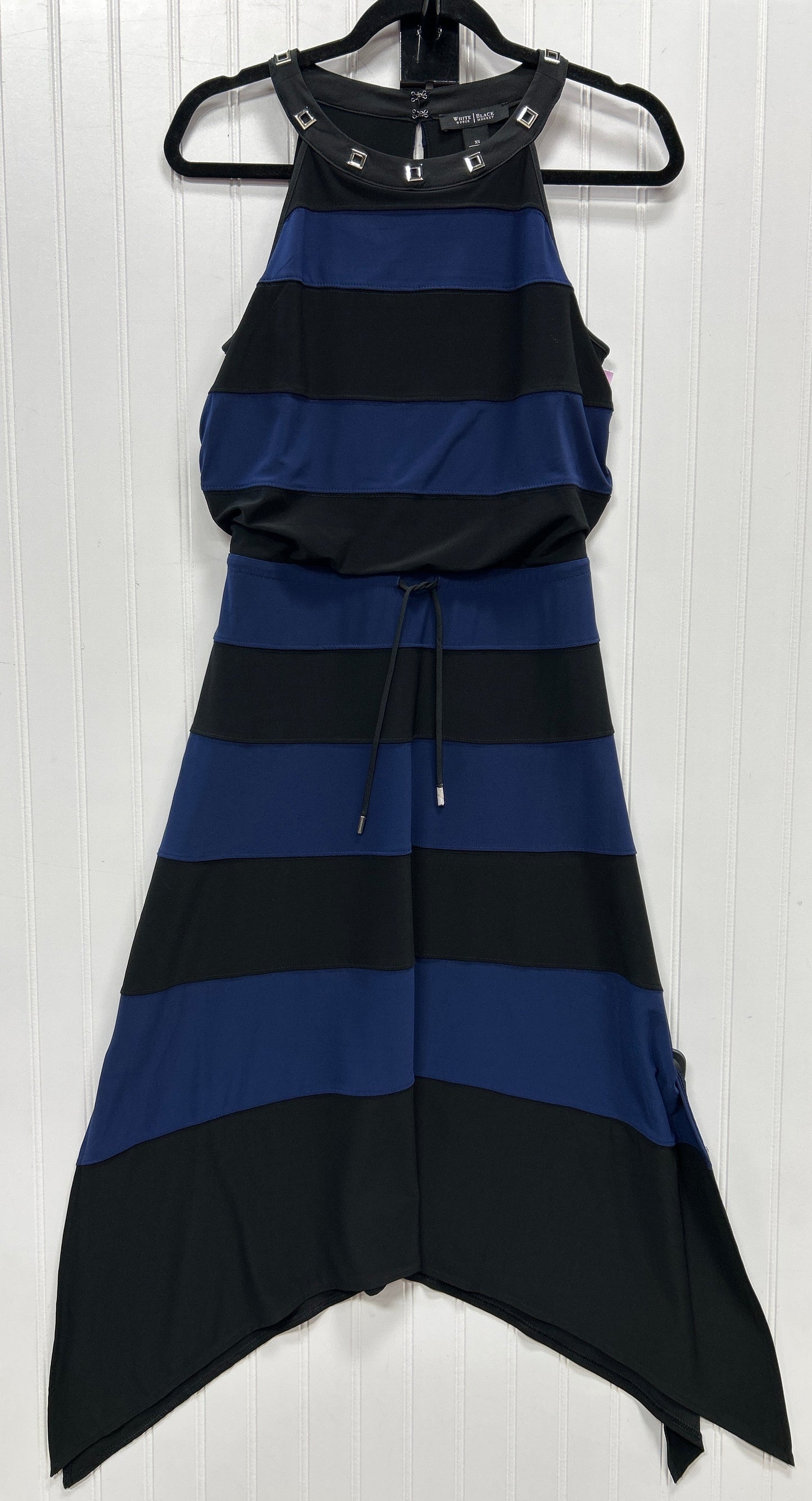 Dress Casual Maxi By White House Black Market In Black & Blue, Size:Xs