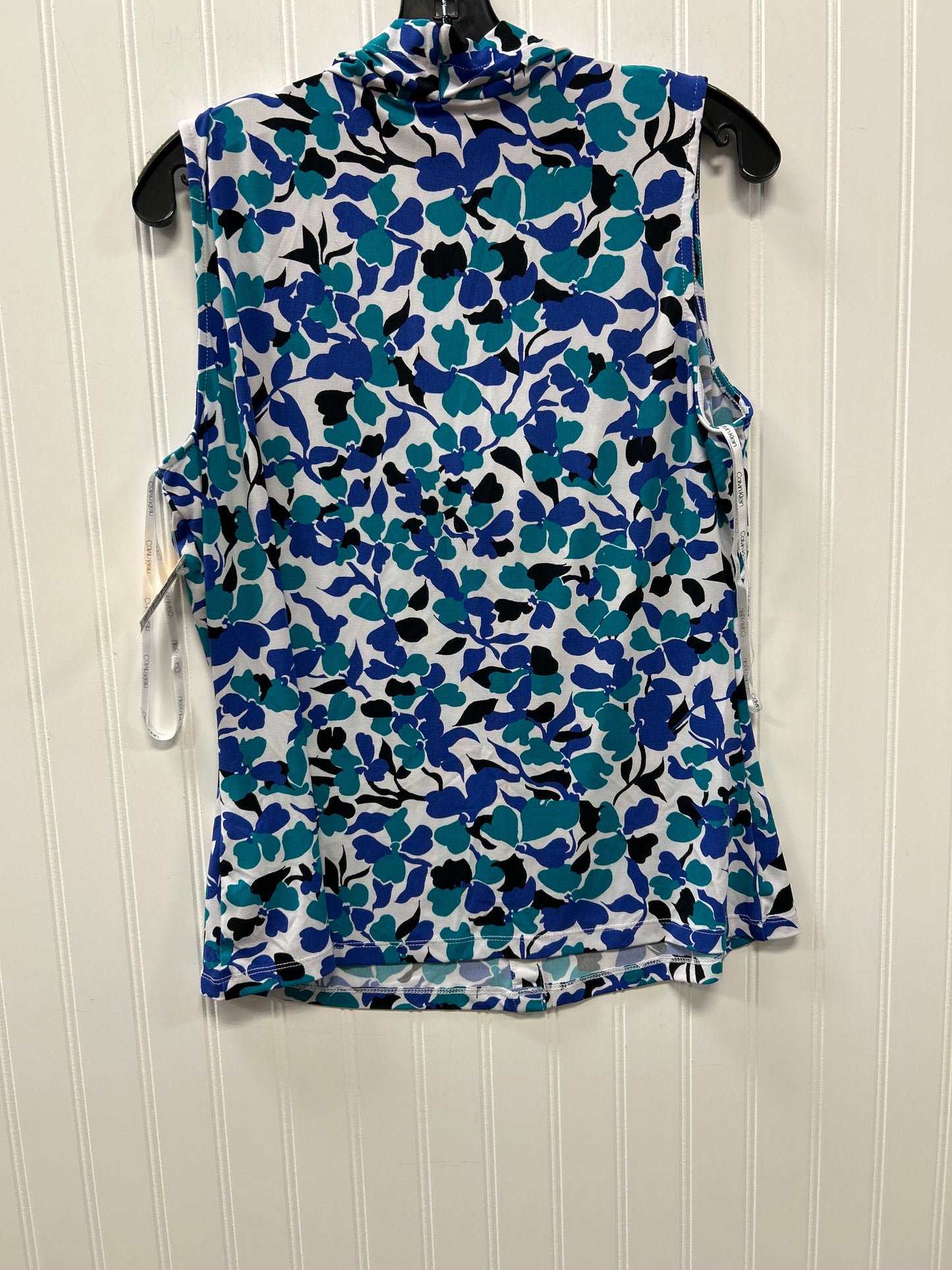 Top Ss By Calvin Klein In Blue, Size:L