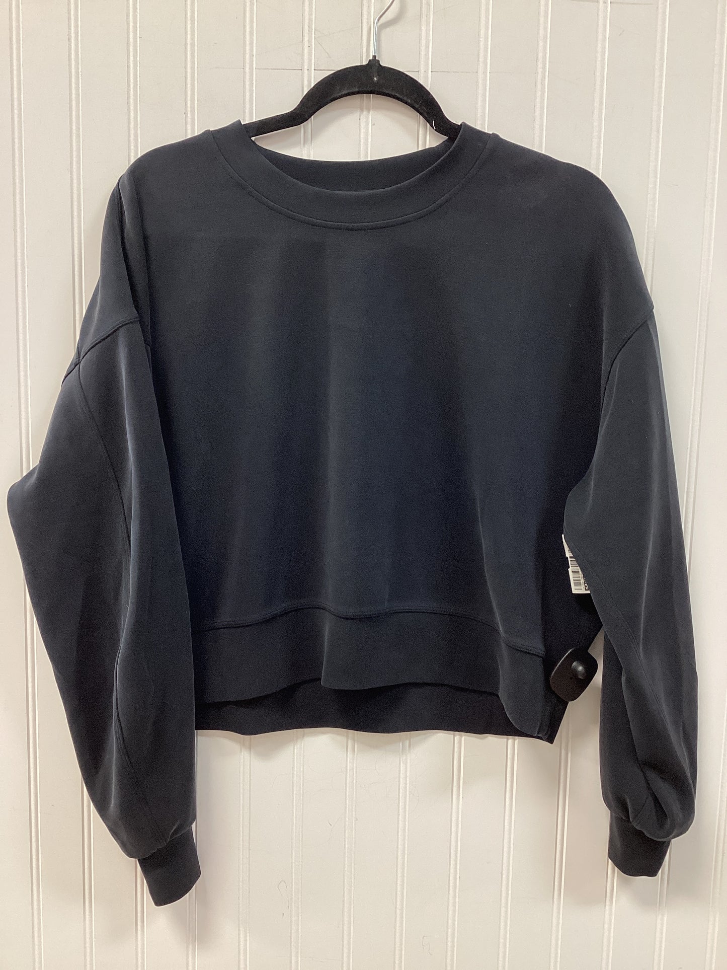 Athletic Top Ls Crewneck By Lululemon In Black, Size:M