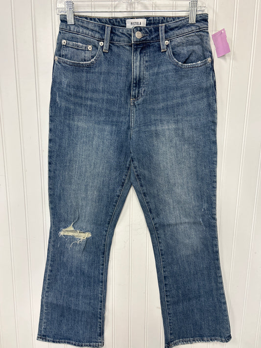 Jeans Boot Cut By Pistola In Blue Denim, Size:6