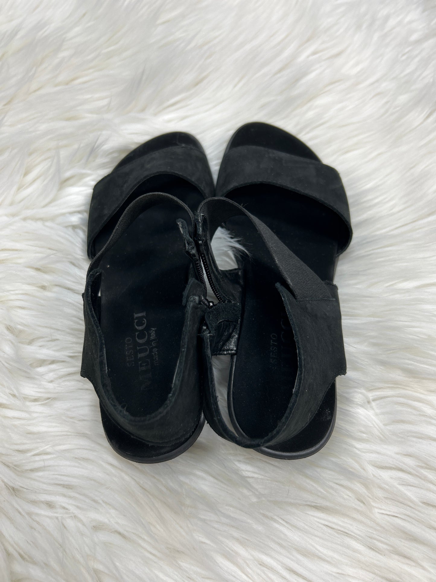Sandals Flats By Sesto Meucci In Black, Size:7