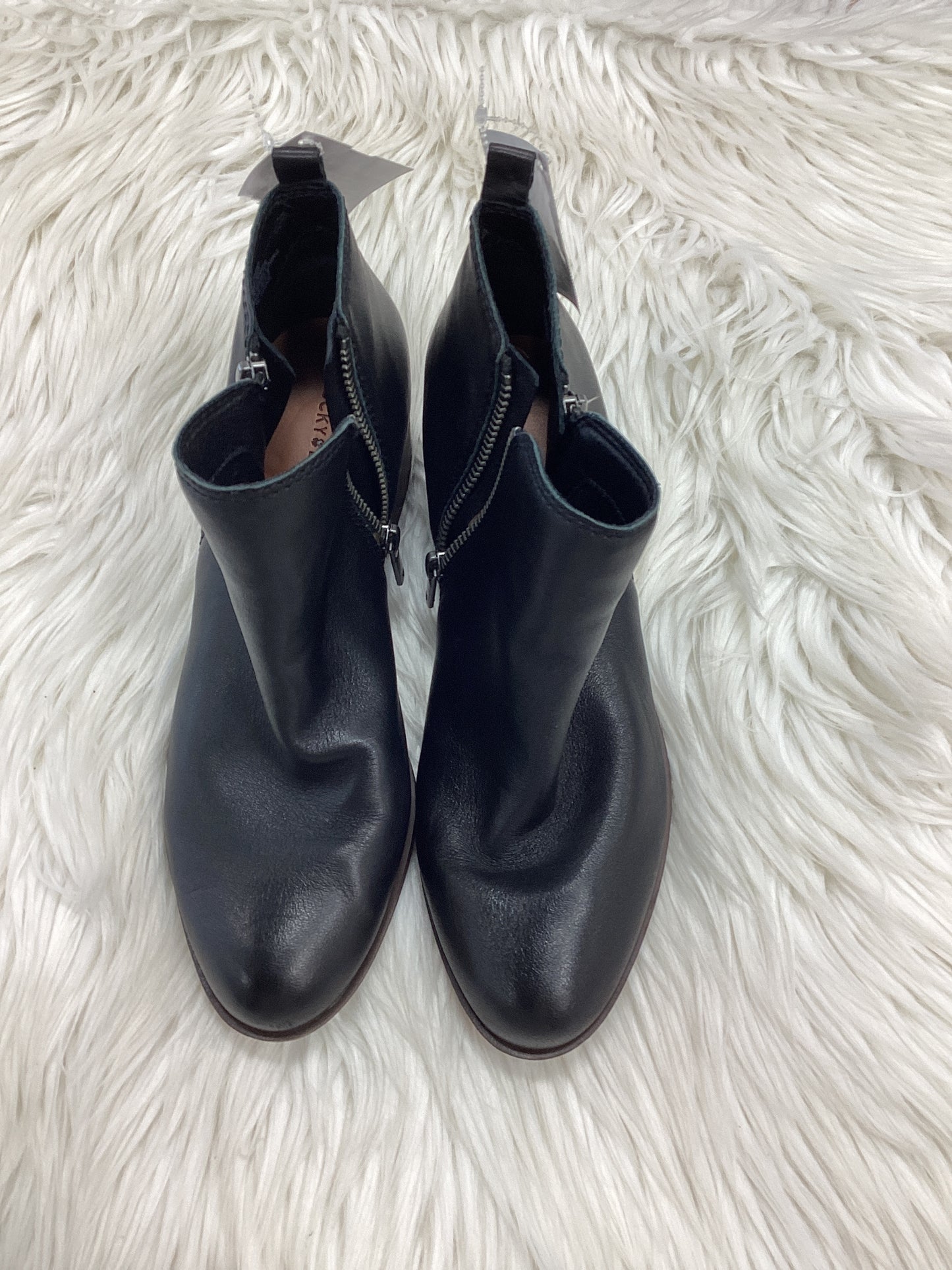 Boots Ankle Flats By Lucky Brand In Black, Size:9