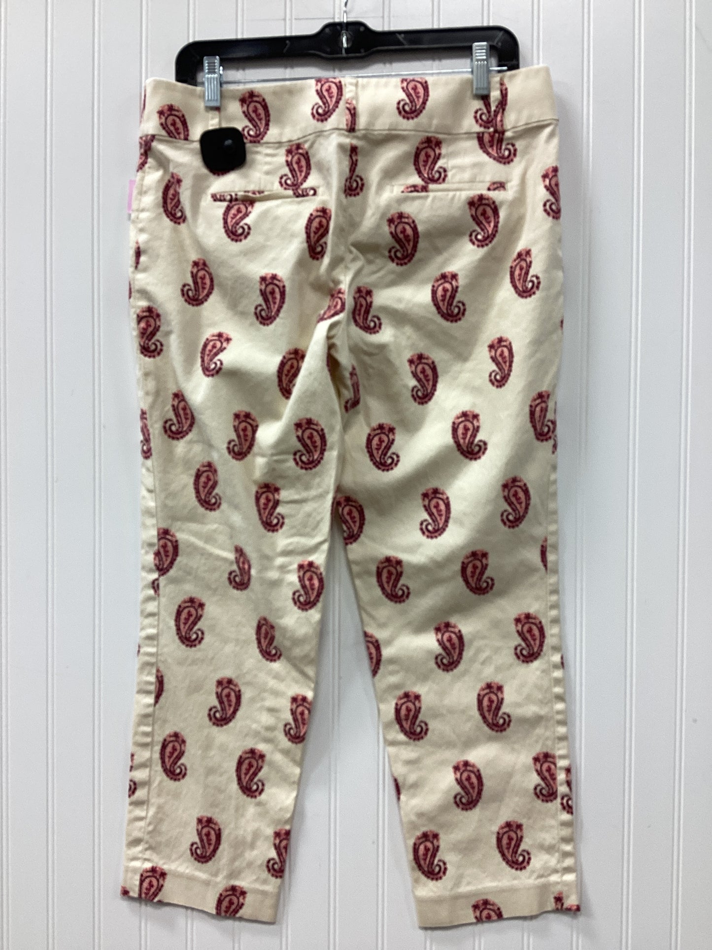Pants Dress By Loft In Cream & Pink, Size:4