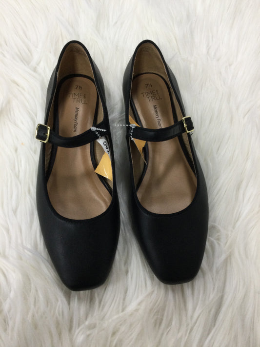 Shoes Flats By Time And Tru In Black, Size:7.5