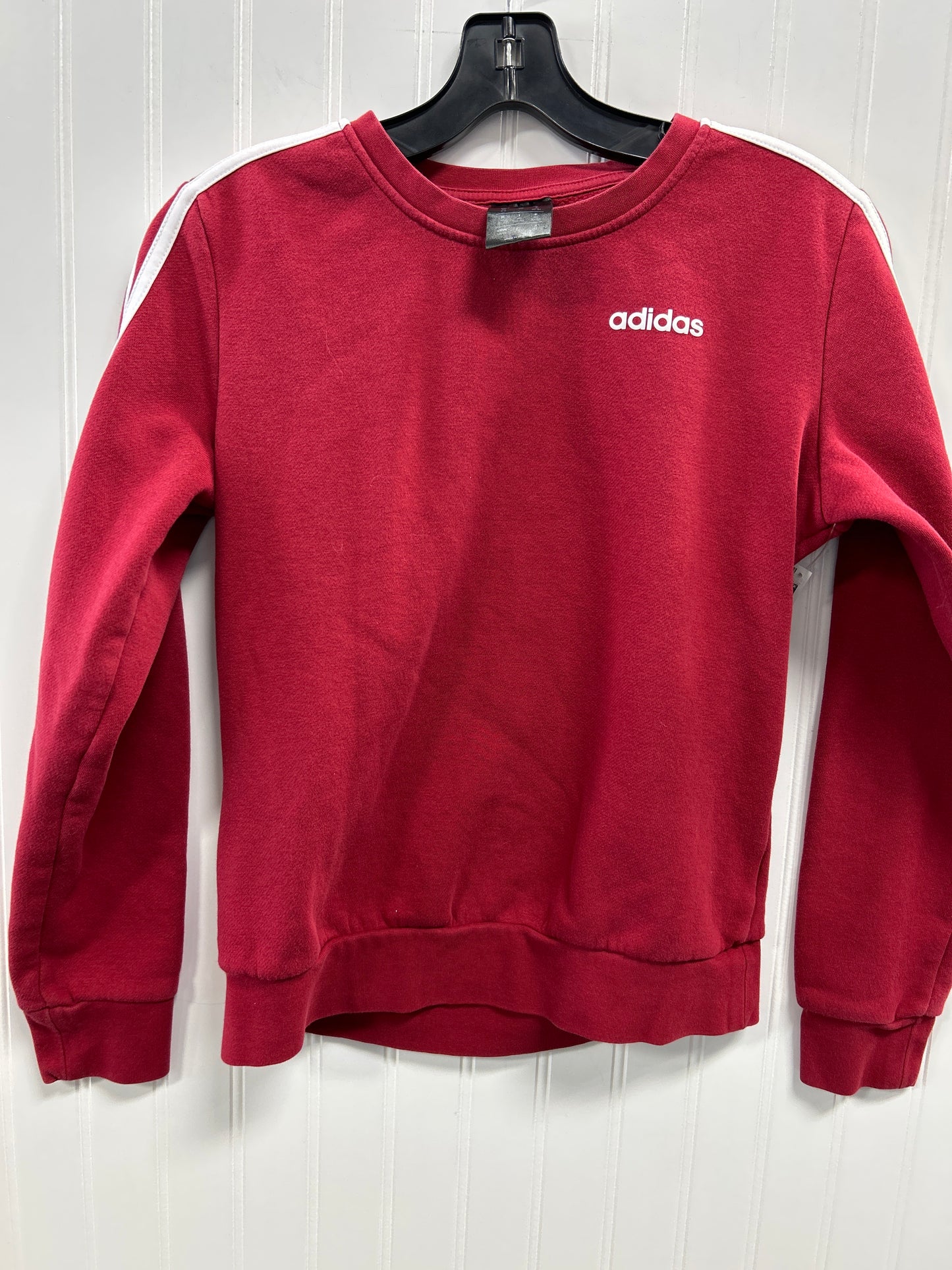 Athletic Top Ls Crewneck By Adidas In Red, Size:Xs