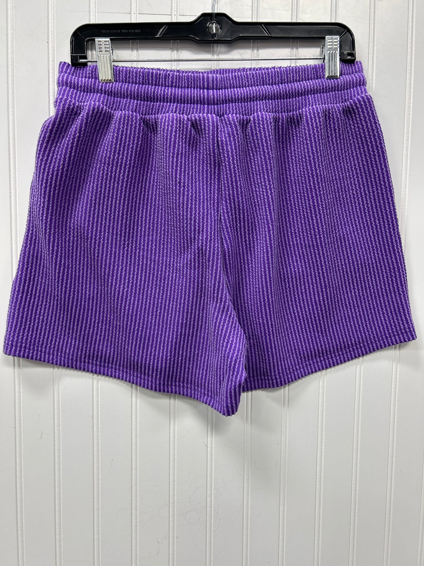 Shorts Set By Zenana In Purple, Size:L
