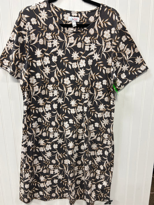 Dress Casual Midi By D&Co. In Brown, Size:L