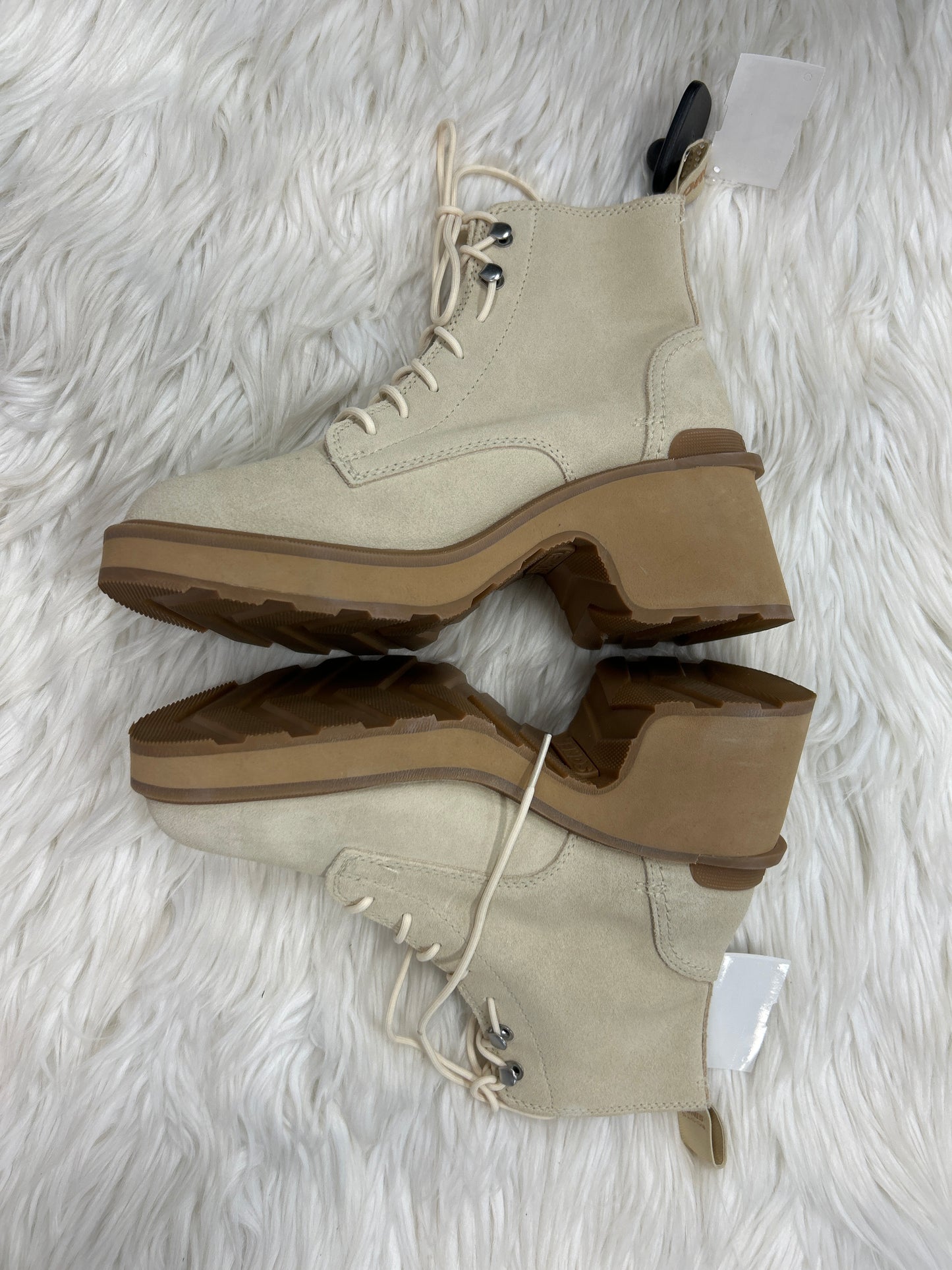 Boots Ankle Heels By Sorel In Cream, Size:7
