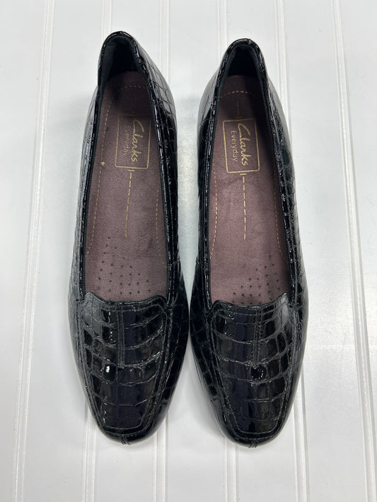 Shoes Flats By Clarks In Black, Size:8.5