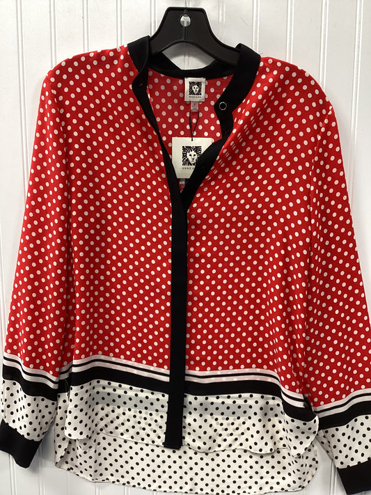 Top Ls By Anne Klein In Red, Size:M