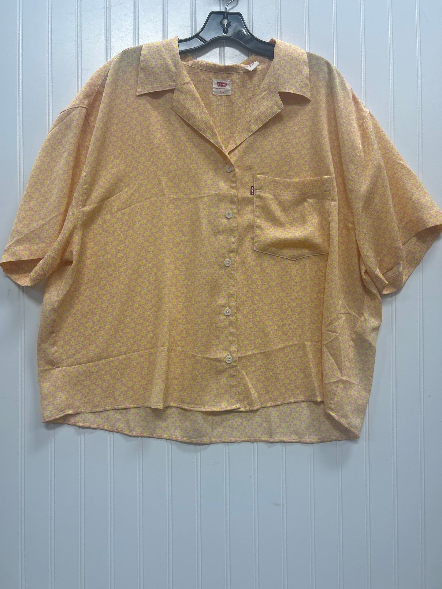 Blouse Ss By Levis In Orange, Size:Xxl