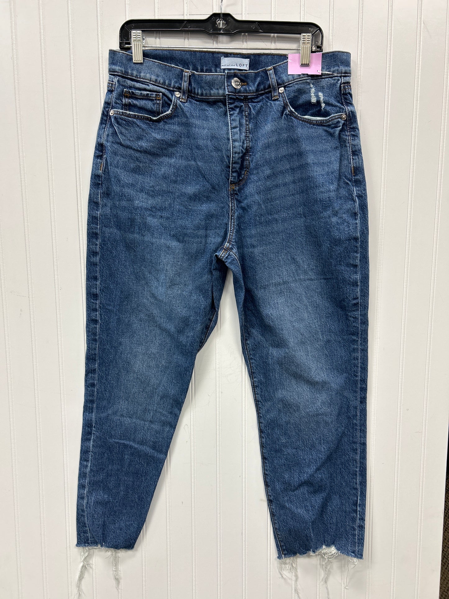Jeans Straight By Loft In Blue Denim, Size:12