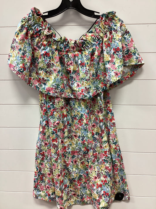 Dress Casual Short By H&M In Floral Print, Size:S