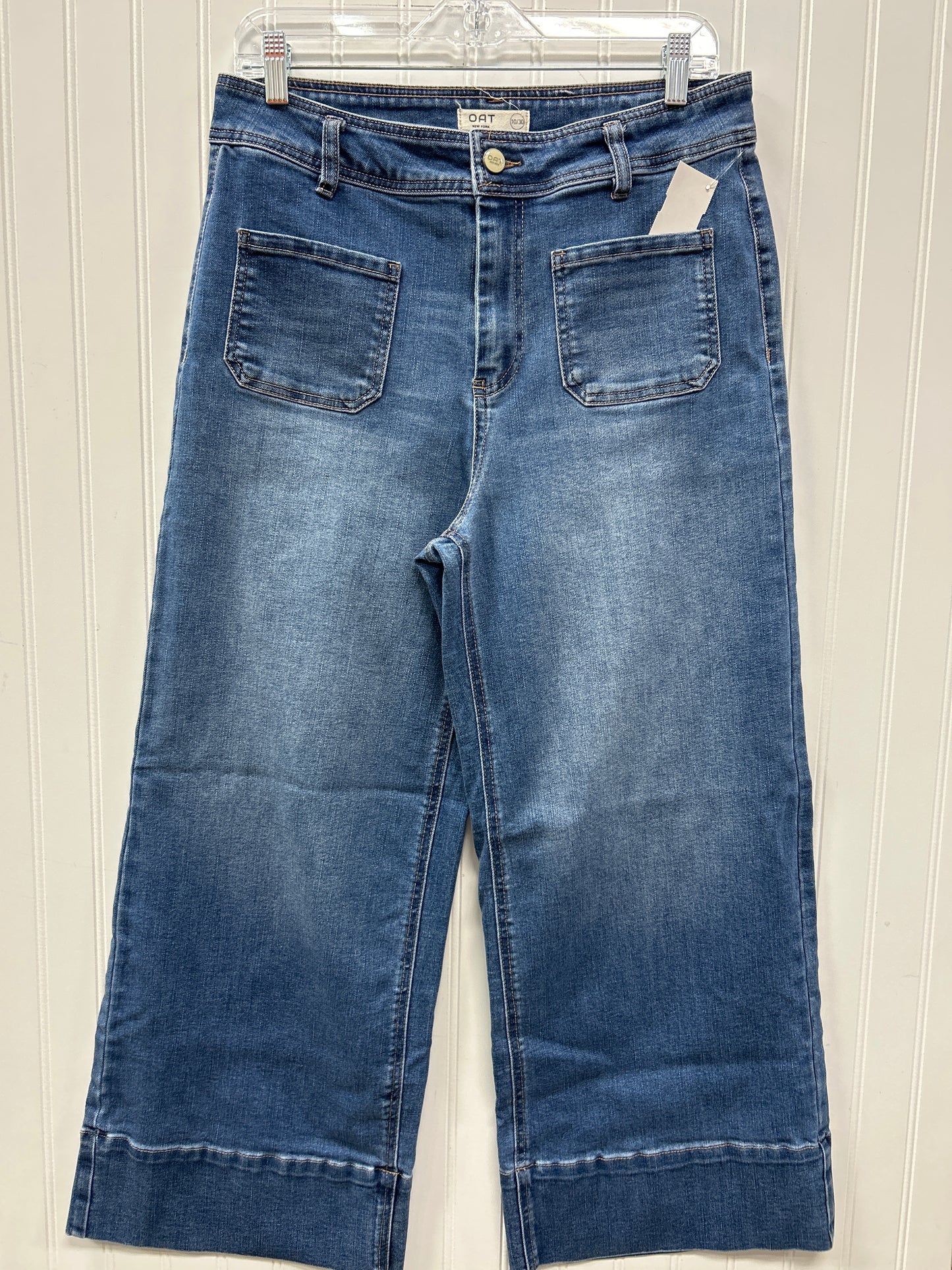 Jeans Wide Leg By Oat In Blue Denim, Size:10