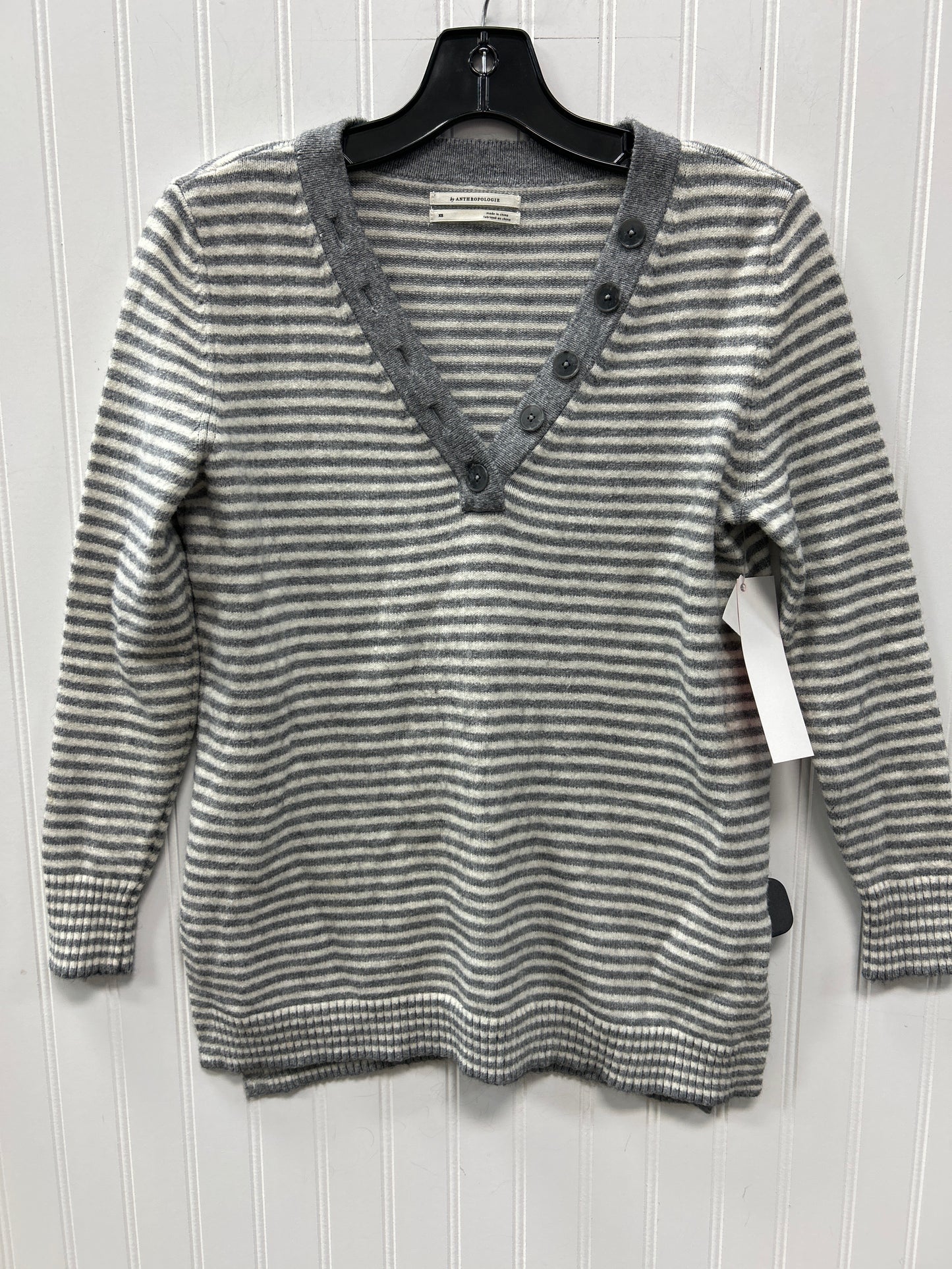 Top Ls By Anthropologie In Grey & White, Size:Xs