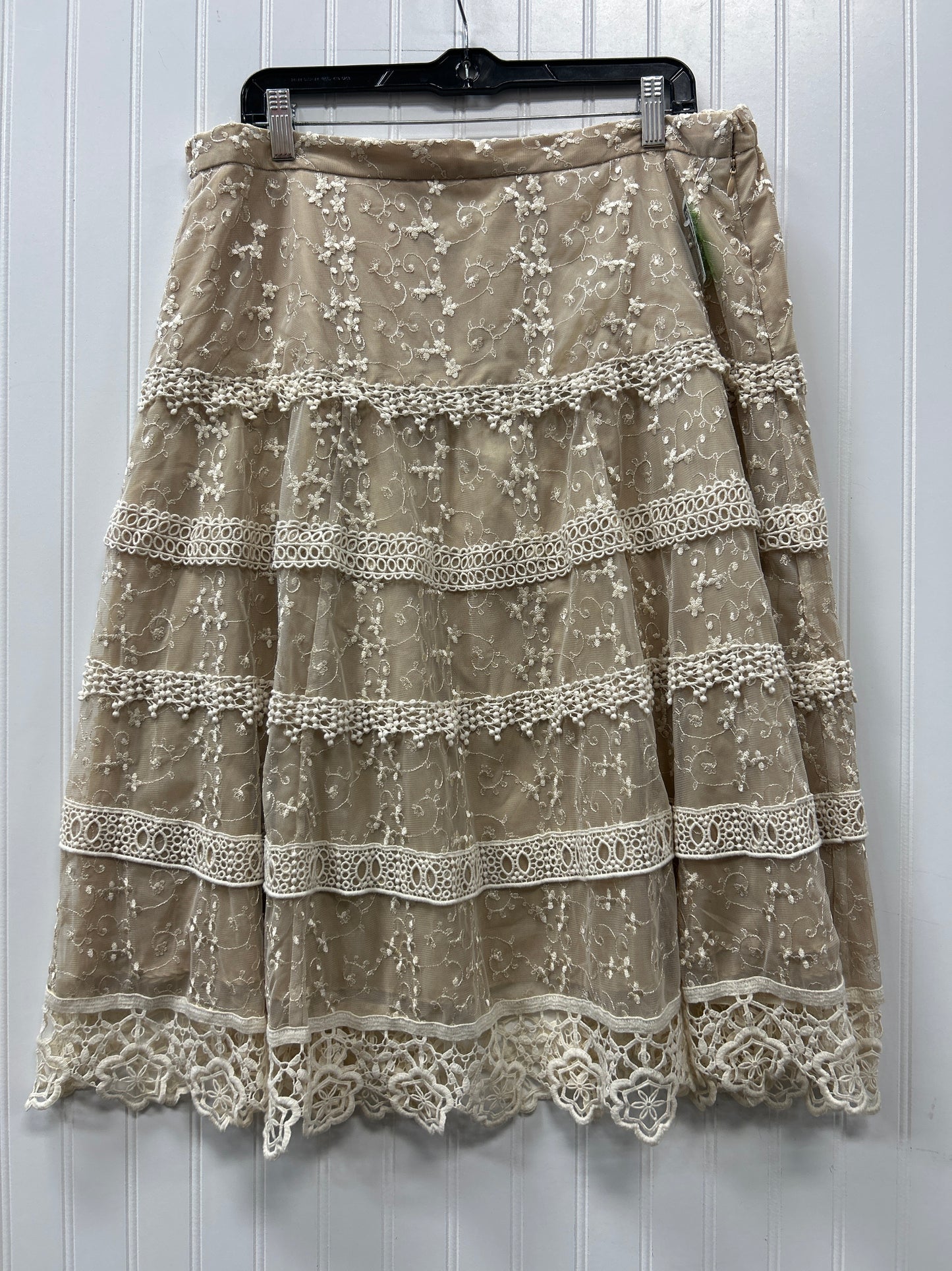 Skirt Maxi By Coldwater Creek In Cream, Size:Xlp