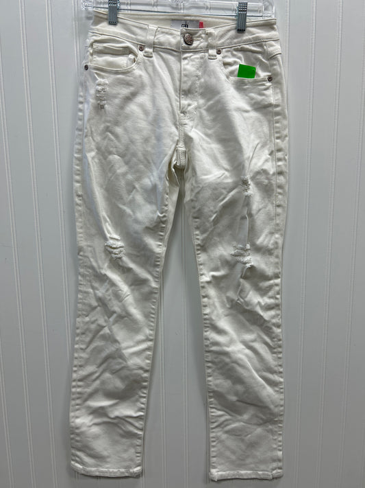 Jeans Skinny By Cabi In White Denim, Size:2