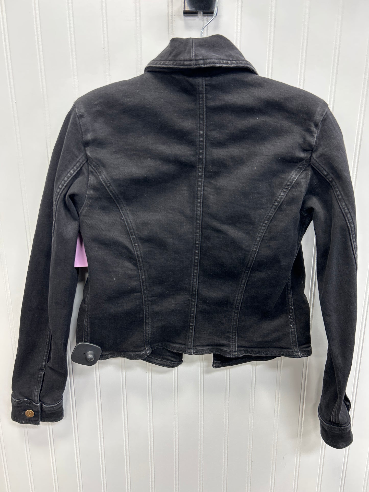Jacket Denim By Pilcro In Black Denim, Size:Xxs