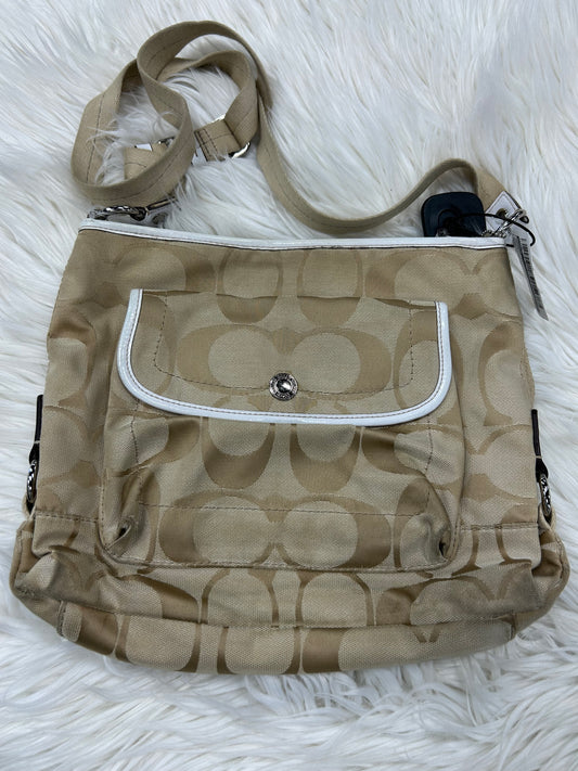 Handbag Designer By Coach In Cream, Size:Medium