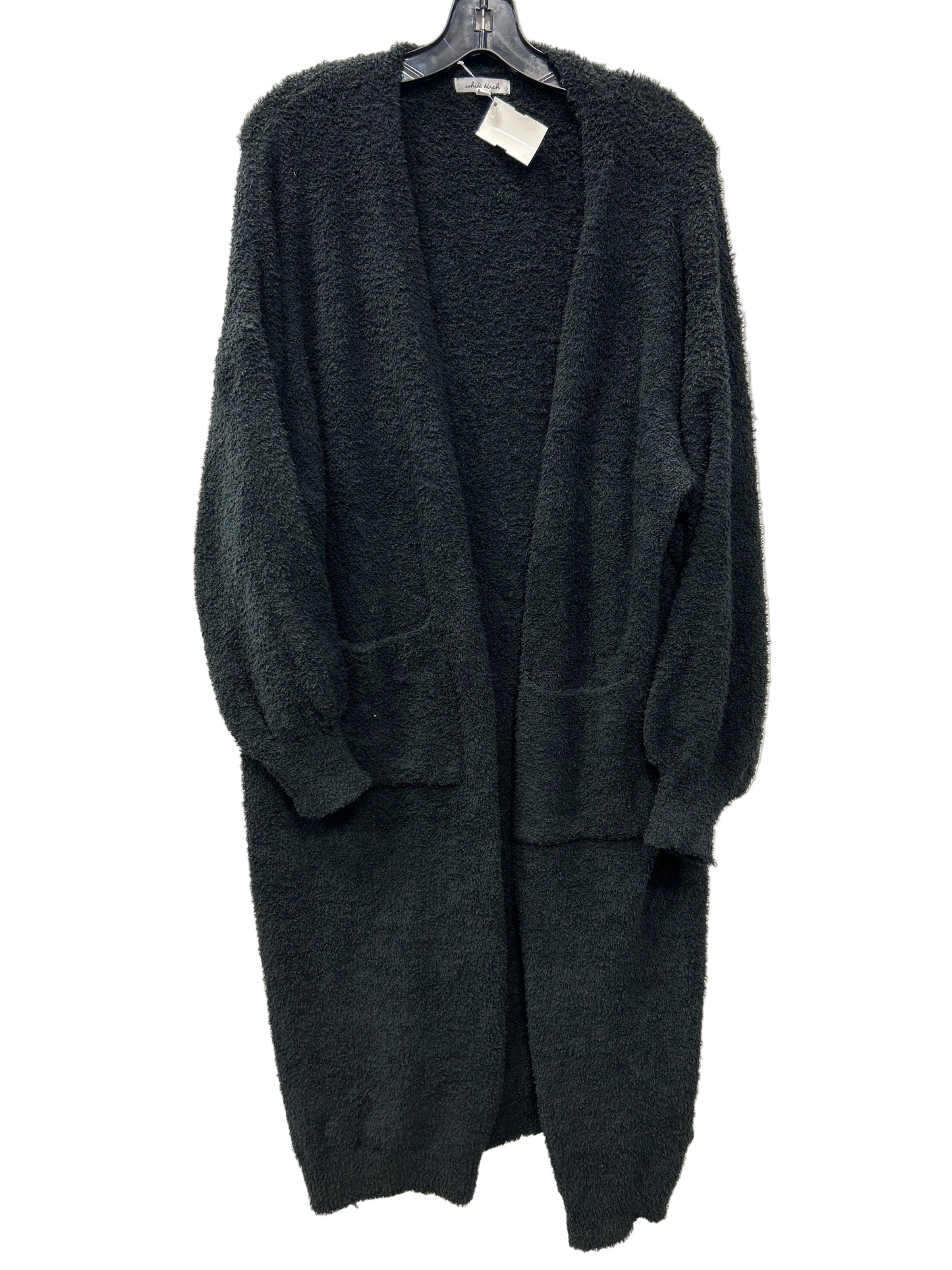 Sweater Cardigan By White Birch In Black, Size:2X