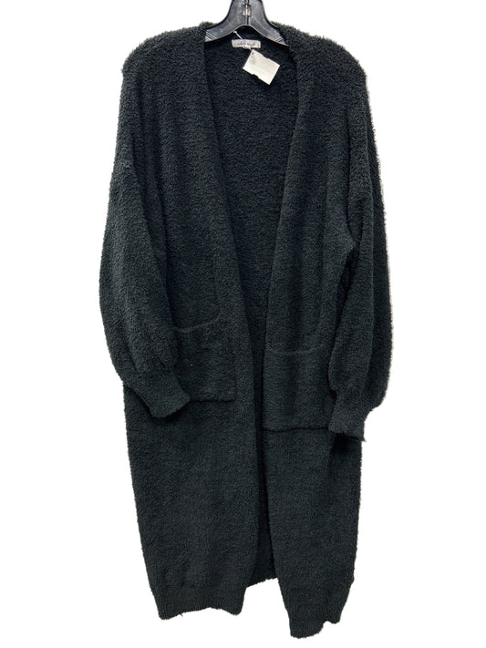 Sweater Cardigan By White Birch In Black, Size:2X