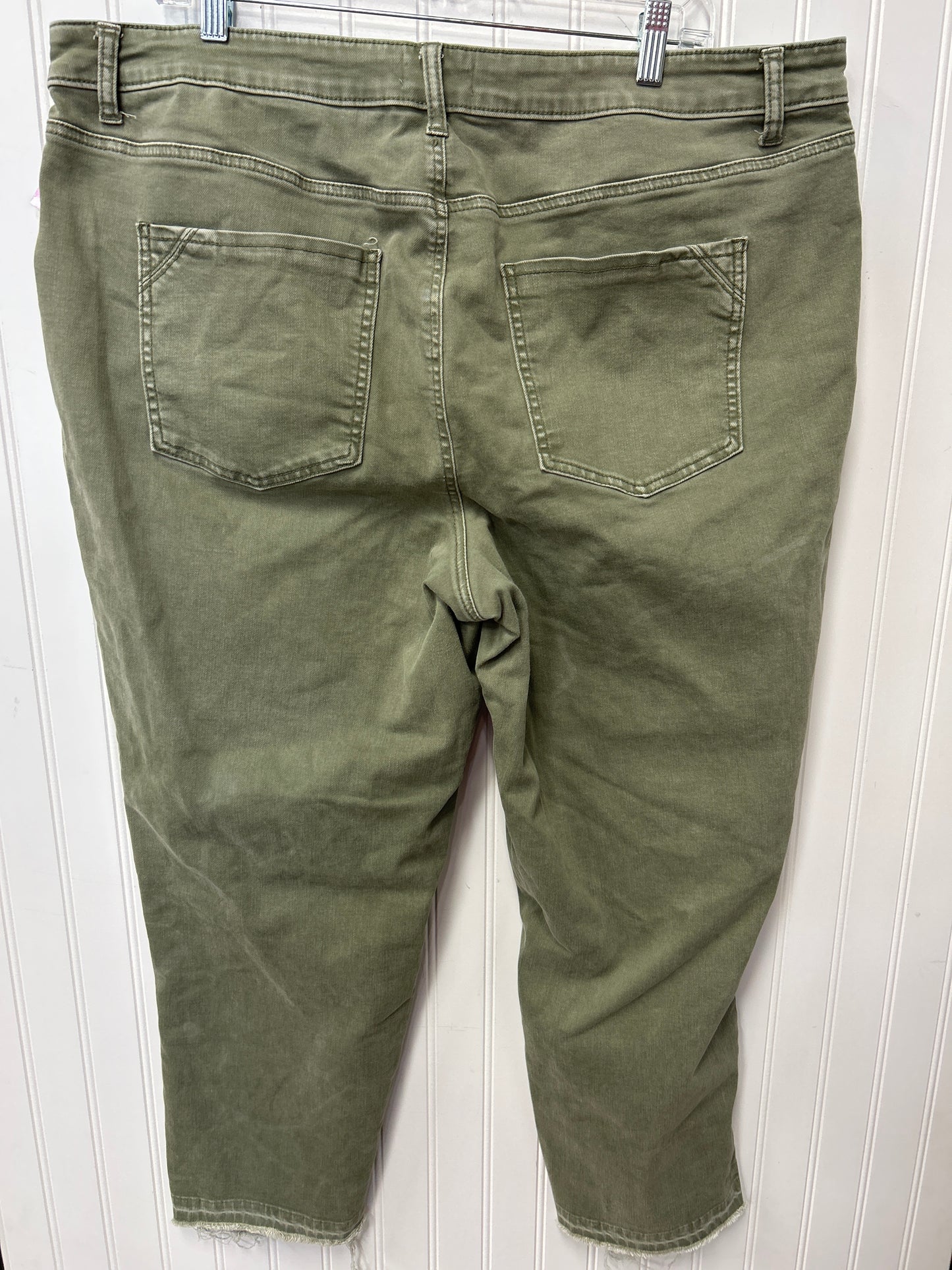 Jeans Cropped By Maurices In Green Denim, Size:22