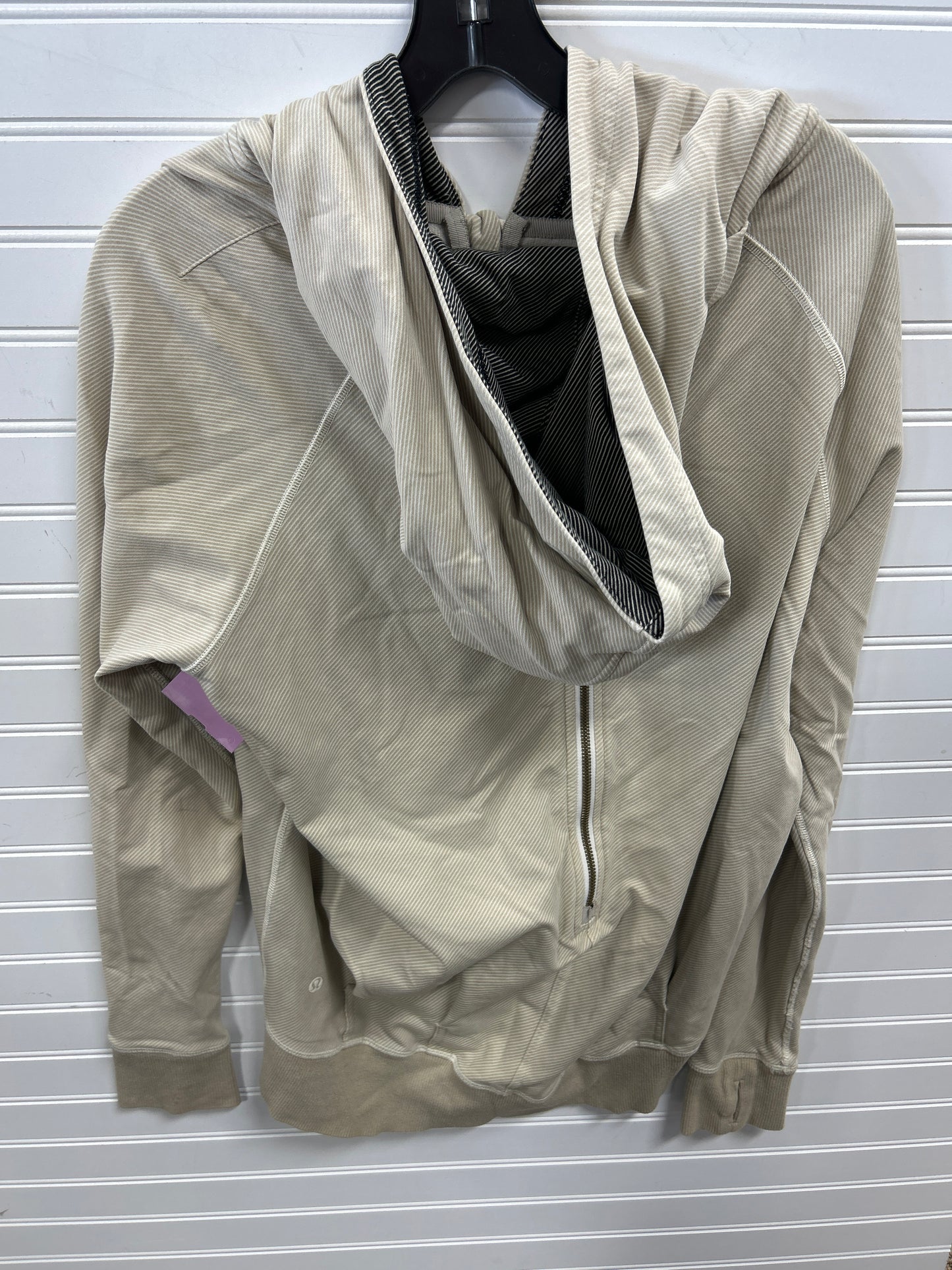 Athletic Jacket By Lululemon In Tan, Size:10
