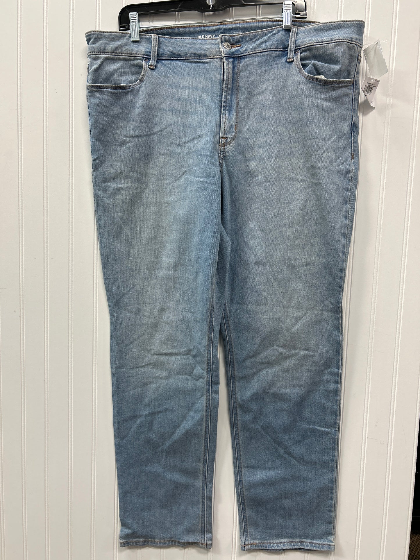 Jeans Straight By Old Navy In Blue Denim, Size:20
