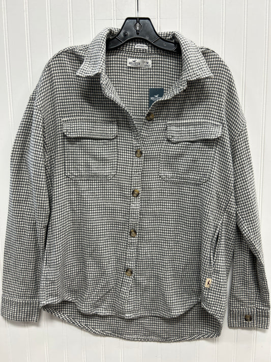 Jacket Shirt By Hollister In Grey, Size:M