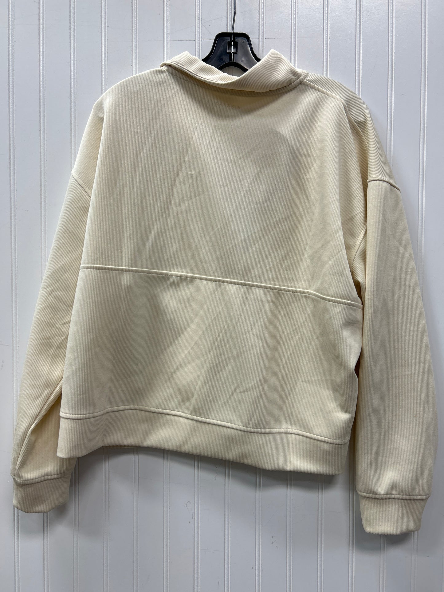 Athletic Top Ls Collar By Danskin In Cream, Size:Xl