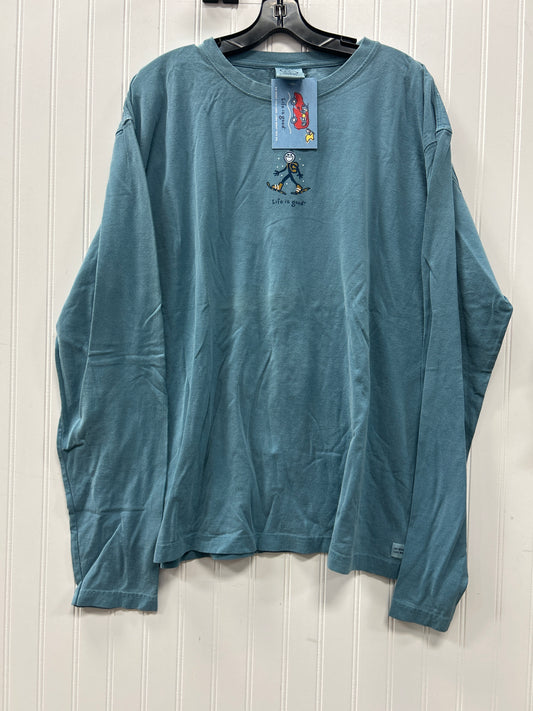 Top Ls By Life Is Good In Teal, Size:1X MWT