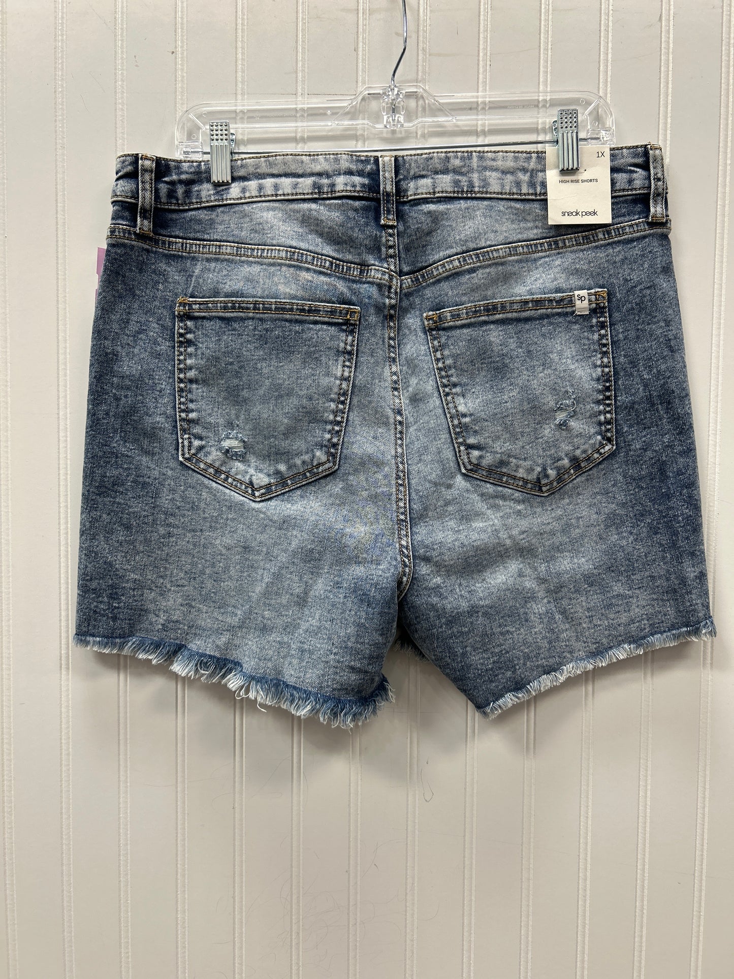 Shorts By Sneak Peek In Blue Denim, Size:1X NWT