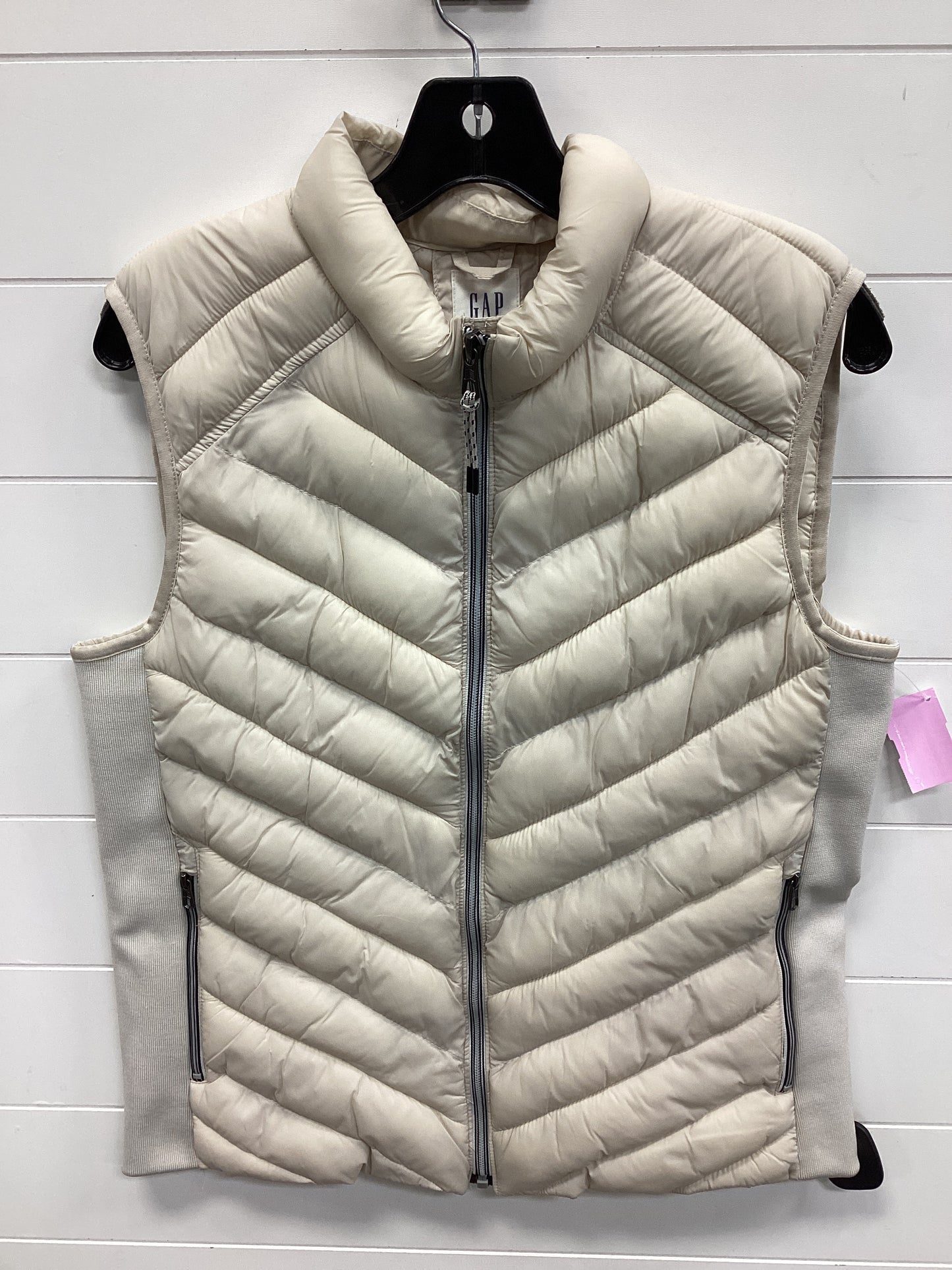 Vest Puffer & Quilted By Gap In Cream, Size:L