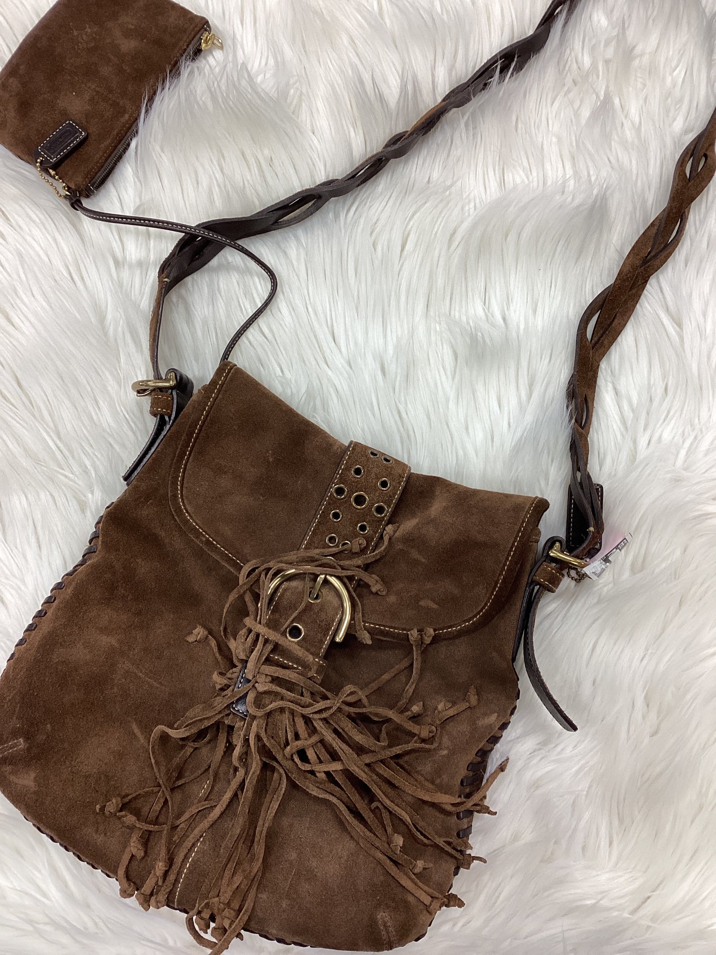 Handbag Designer By Coach In Brown, Size:Medium