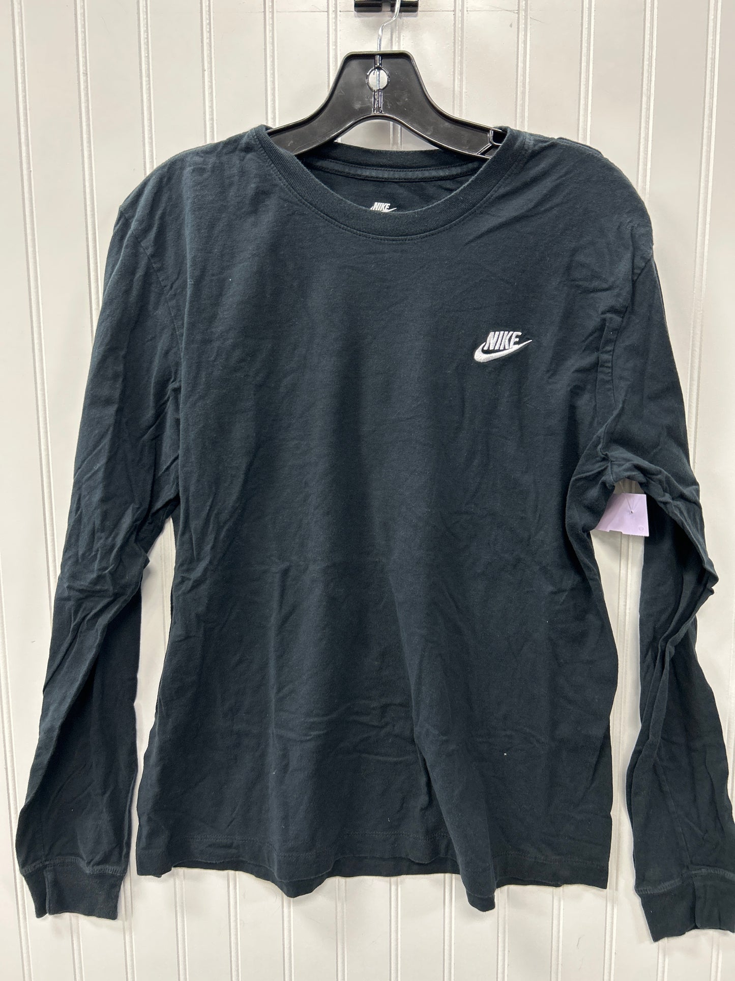 Athletic Top Ls Collar By Nike Apparel In Black, Size:M