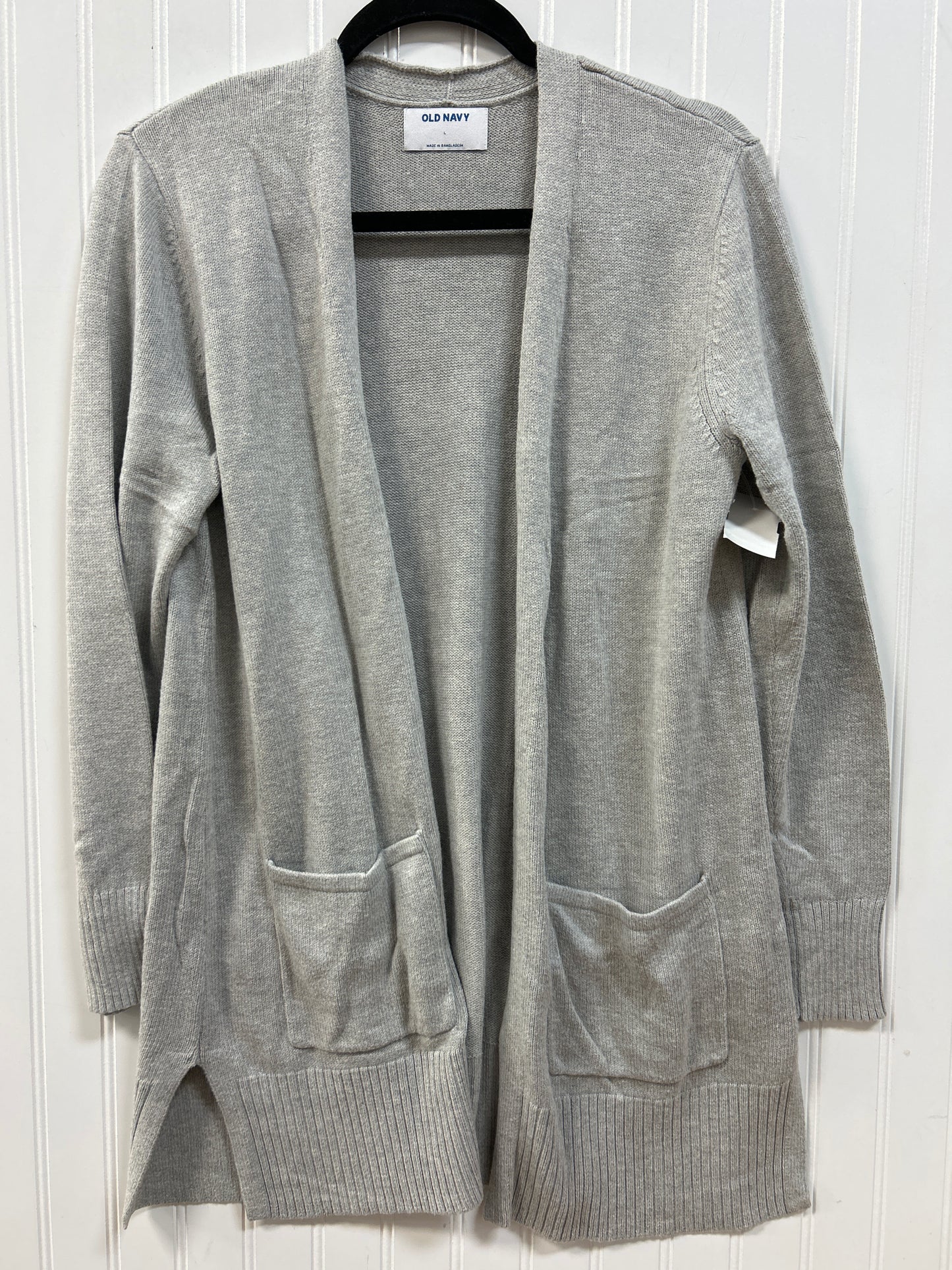 Sweater Cardigan By Old Navy In Grey, Size:L
