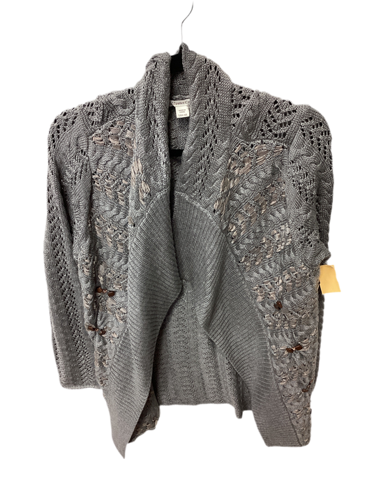 Sweater Cardigan By Coldwater Creek In Grey, Size:L
