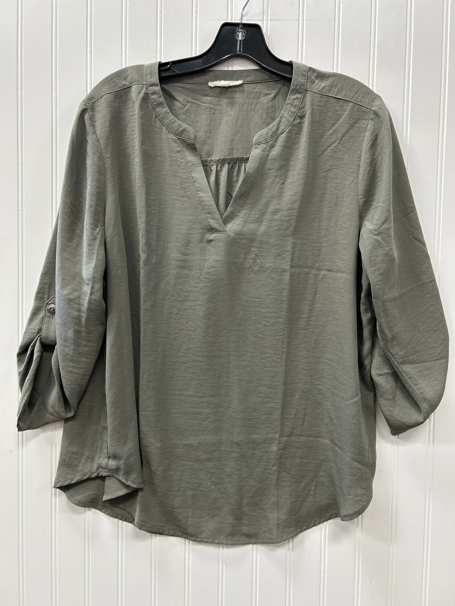 Blouse 3/4 Sleeve By Maurices In Green, Size:L