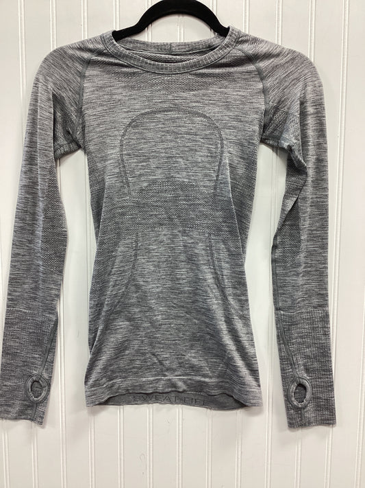 Athletic Top Ls Crewneck By Lululemon In Grey, Size:0