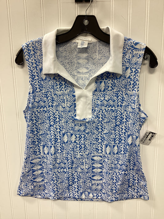 Athletic Tank Top By Sigrid Olsen In Blue & White, Size:M