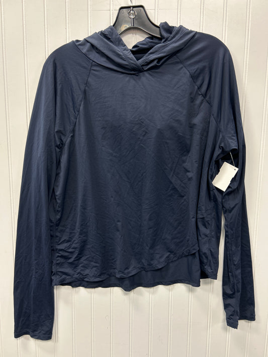Athletic Top Ls Hoodie By Athleta In Navy, Size:Xl