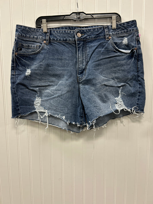 Shorts By Kancan In Blue Denim, Size:18