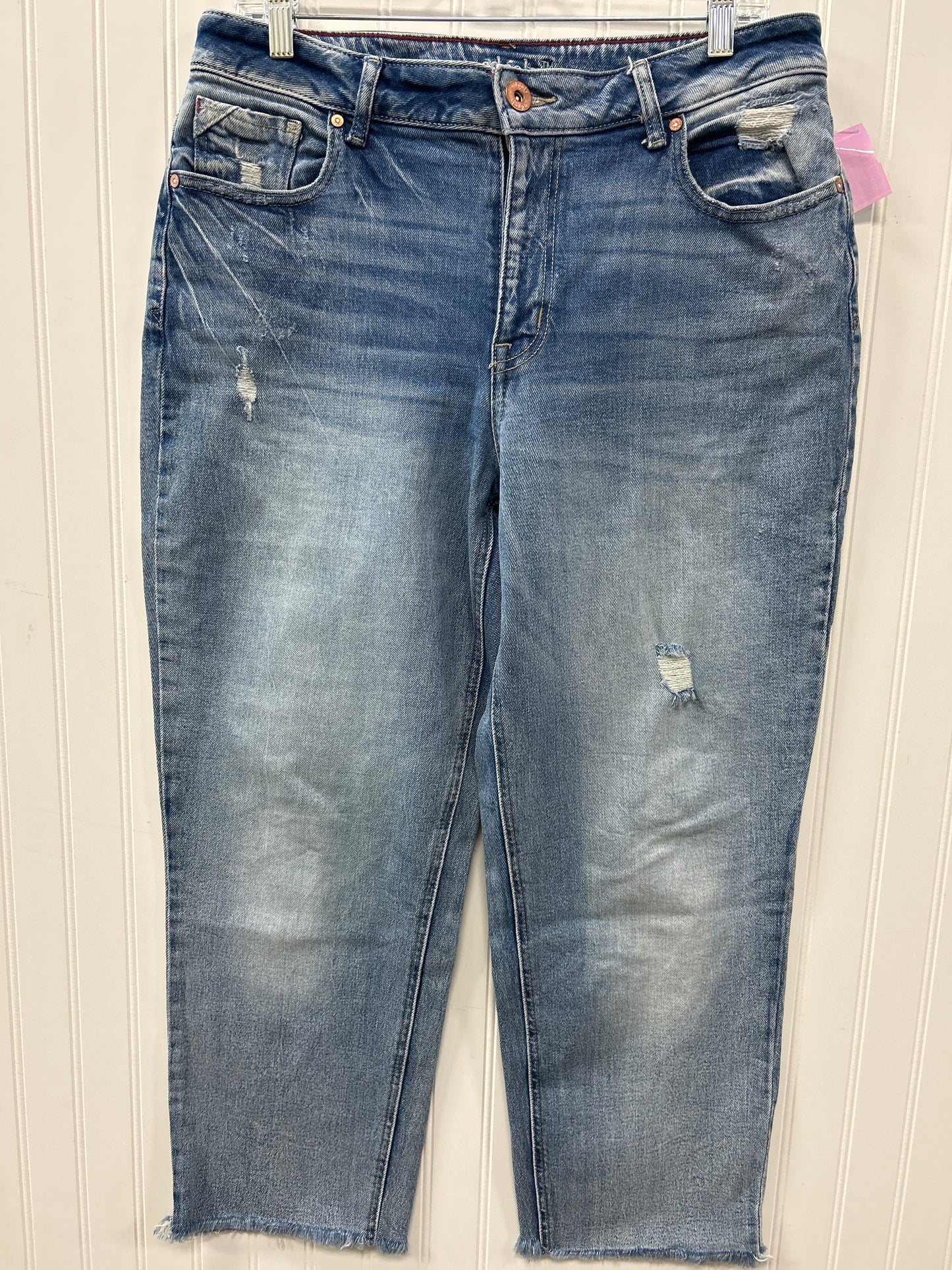 Jeans Straight By Edgely In Blue Denim, Size:14