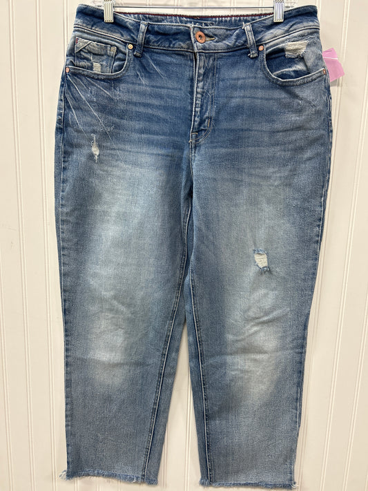 Jeans Straight By Edgely In Blue Denim, Size:14