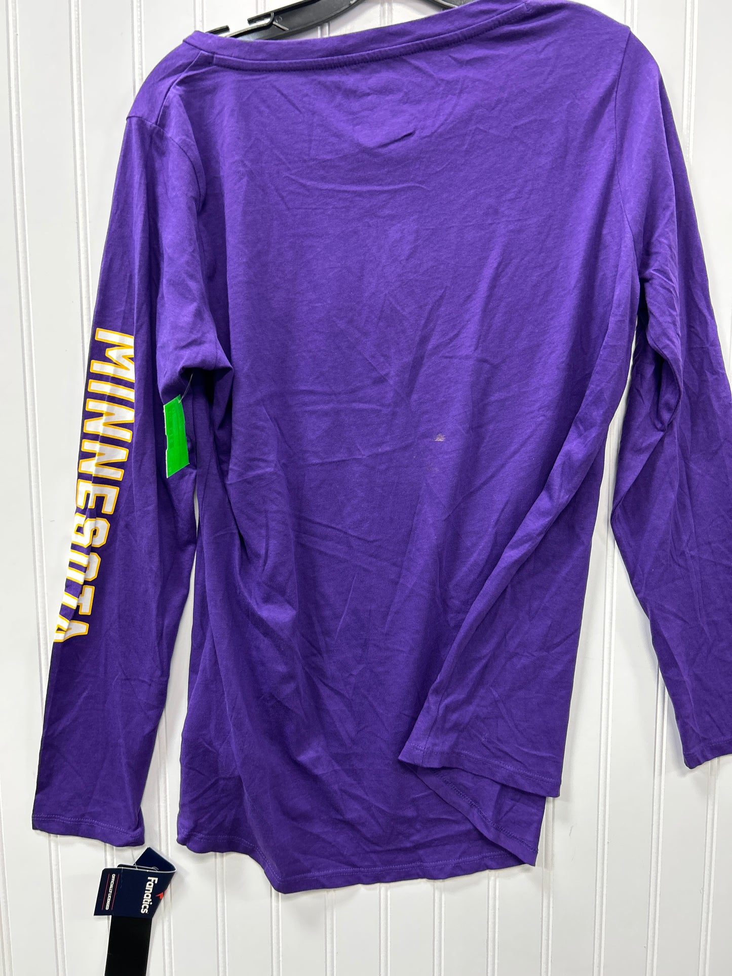 Athletic Top Ls Crewneck By Fanatics In Purple, Size:L