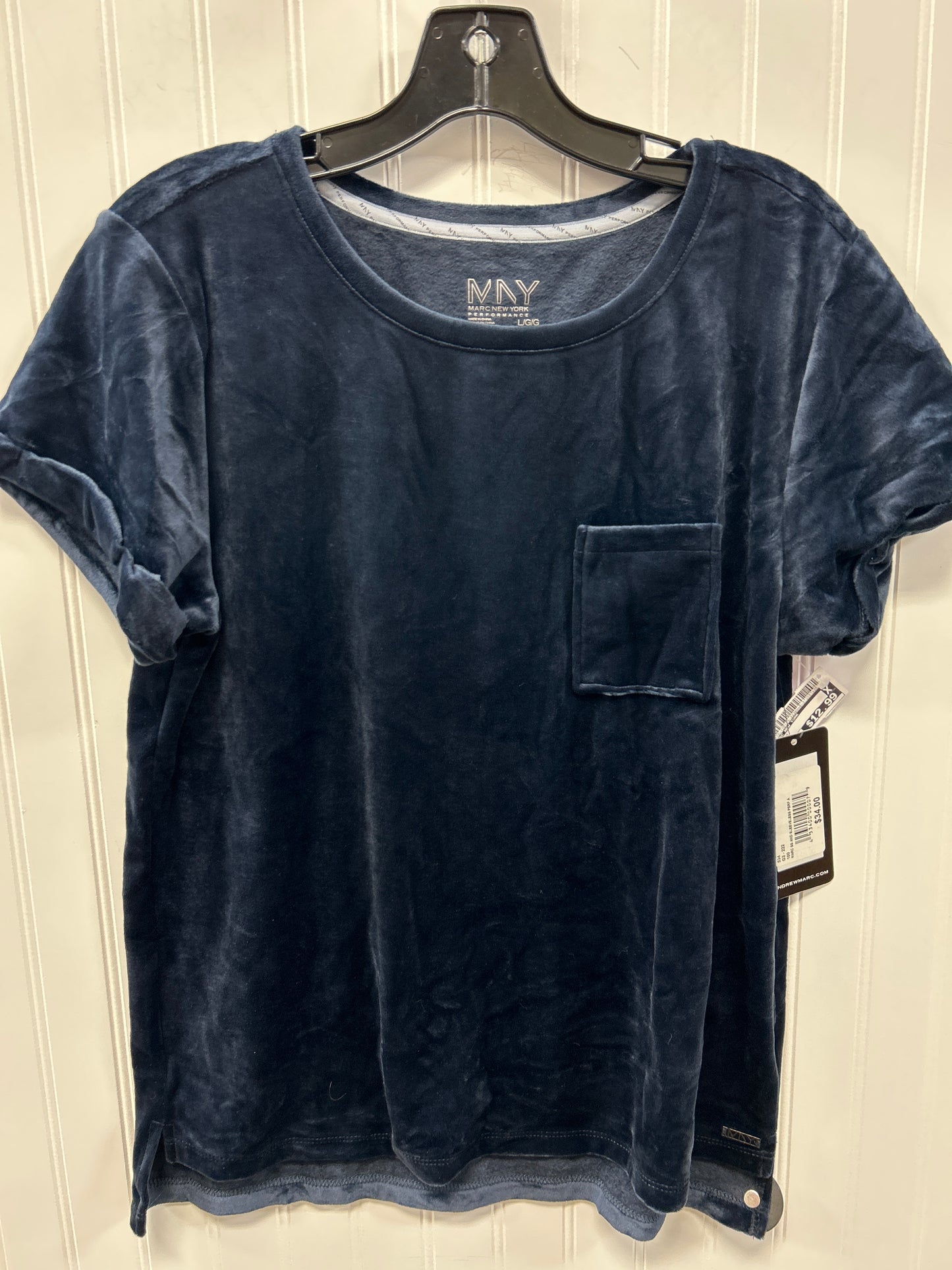 Top Ss By Marc New York In Navy, Size:L